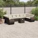 Maison Exclusive - Ensemble de jardin pour le jardin, composé de 11 pièces avec coussins, en polyrotin marron