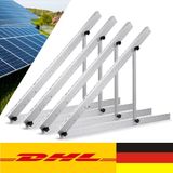 Rhein Beleuchtung 4 stuks zonnepaneelmontagehouder, 114 cm, balkoninstallatiehouder voor 2 zonnepanelen, opbouwmontage voor PV-modules, dakmontagehouder, geschikt voor platte daken