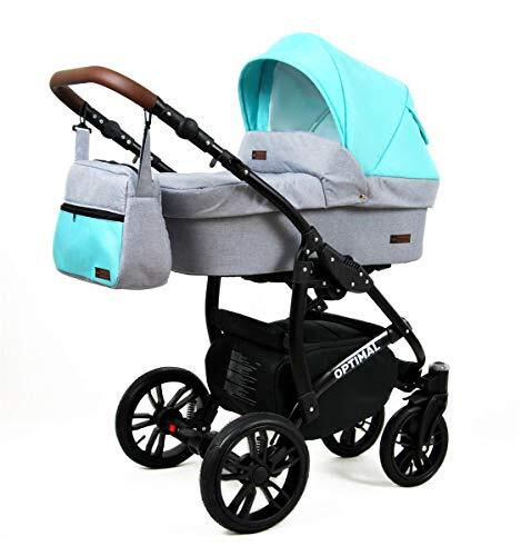 SaintBaby Kinderwagen 3in1 2in1 Set Isofix Buggy Autostoeltje Maximum by Silver Mint 3in1 met autostoeltje