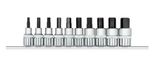 Gedore RED R62558010 | Dopsleutel-schroevendraaierset | 1/2" | IN 5-IN 17 | op rail | 10-dlg 3300023