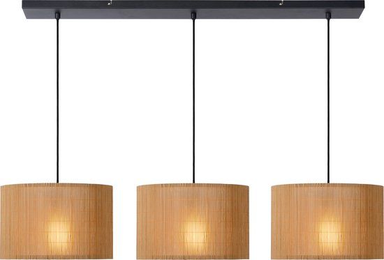 Lucide MAGIUS - Hanglamp - 3xE27 - Naturel - Bamboe