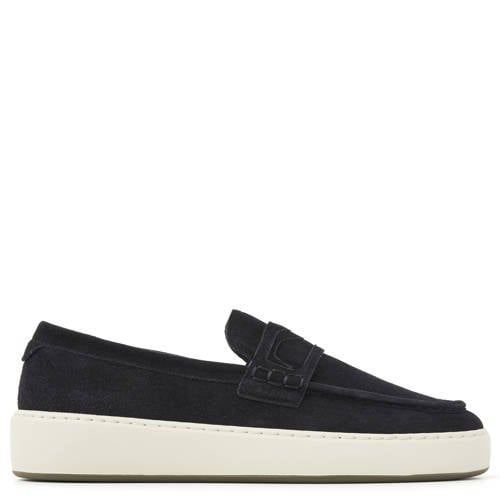 Nubikk suède loafers donkerblauw