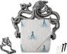 Merkloos Decoratieve Rolhouder Gietijzer Octopus - Wandmontage - Maritiem Thema - Zilver met zwart