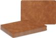 Zeller Placemats - 6x - lederlook - cognac kleur - 42 x 30 cm
