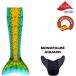 Aquaris Déguisement queue de sirène avec monopalme Aquaris Kuaki Mermaids