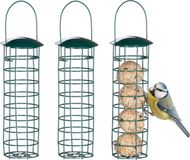 Relaxdays Vetbolhouder - Set van 3 - Hangend - 31 x 8,5 cm - Metaal - Donkergroen