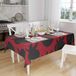 Bonamaison Tafelkleed, Anti-Mold, Sneldrogend, Waterdicht, 100% Polyester Tafellaken, rood Zwart, 140 x 160 Cm - Ontworpen en Vervaardigd in Turkije