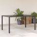 Maison Exclusive - Table de jardin avec plateau en verre noir 150x90x75 cm Poly Rotin