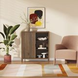 en.casa Commode Lukkodso 82x75x30 cm walnootkleurig