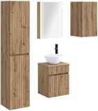 vidaXL Badkamerkastenset 5 stuks Artisanaal eiken Bewerkt hout