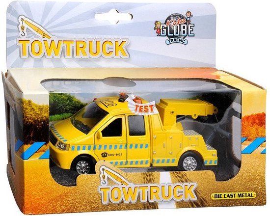 Kids Globe Afsleepwagen met Licht en Geluid - Geel - 1:32