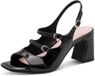 Tamaris - Dames - Sandalen met hak - Zwart - Maat 38