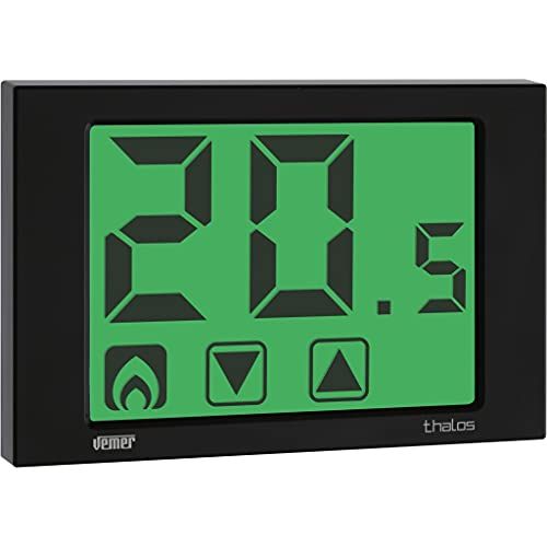 VEMER VE435400 Thalos elektronische thermostaat - Zwart - LCD-display