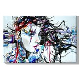 Homemania Afbeelding voor dames, portret, voor woonkamer, slaapkamer, meerkleurig, 45 x 3 x 70 cm, polyester, hout