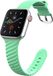 By Qubix Qubix - Siliconen 'Twist' bandje - Zee groen - Geschikt voor Apple Watch 44mm / 45mm / 46mm / 49mm