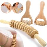Outil de massage - Ensemble de 3 rouleaux en bois