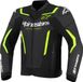 Alpinestars GP Force V2 Air Motorfiets Leren Jas - Zwart/neon-geel - Maat 54