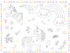 Folat Placemats Kleurplaten Unicorns & Rainbows - 6 stuks