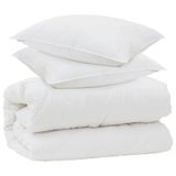 VidaXL Dekbed met Kussens, 3 stuks, Wit, Microvezel