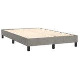 VidaXL Boxspringbed met matras en LED-verlichting, lichtgrijs, 120x200 cm, fluweel