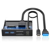 GRAUGEAR Frontpaneel met SD-kaartlezer in 3,5 inch voor pc-behuizing