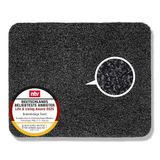 ASTRA Tapis de porte intérieur, 60 x 75 cm, tapis de propreté, noir, 100% coton, tapis de sol lavable à 30 degrés, antidérapant, facile d'entretien