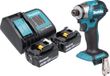 Makita DTD 173 SF accu-slagmoersleutel 18 V 180 Nm 1/4" borstelloos + 2x oplaadbare accu 3,0 Ah + lader