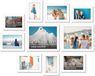 Americanflat Set van 10 Fotolijsten met Breukbestendig Glas – Signature Collectie – Wit: Twee 20x25 cm, Vier 13x18 cm en Vier 10x15 cm