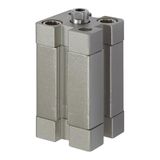 Compacte RIEGLER Compacte cilinder, ISO 21287, eenvoudig, IG, inf., magneet, zuiger Ø 25, hub 20, M5, werkdr. Maximale 10 bar, temp. -20 °C tot 70 °C
