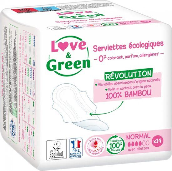 Love & Green Hypoallergene Servetten Regular 14 Servetten