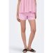 ONLY regular waist gestreepte casual short roze
