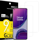NEW'C 2 Stuks, Screen Protector voor OnePlus 8T, Gehard Glass Schermbeschermer Film 0.33 mm ultra transparant, ultra resistent