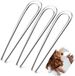 SnelShoppen - Set de 3 épingles à cheveux en métal argenté en forme de U