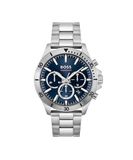 BOSS Chronograph Quartz horloge voor heren met zilveren roestvrijstalen armband - 1514069