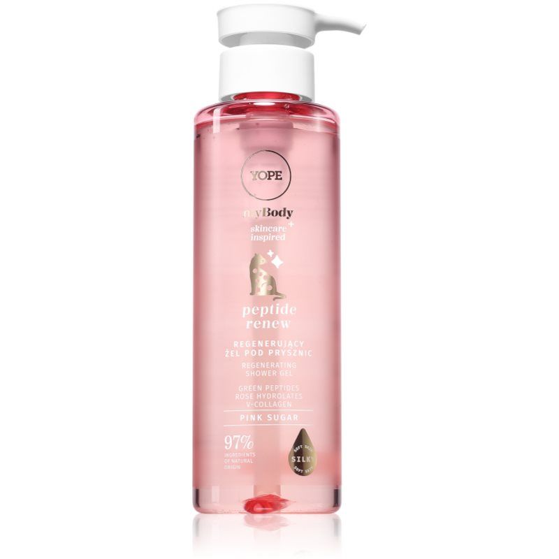 YOPE Regenererende douchegel met ptiden, regenererend en vochtinbrengend, 97% ingrediënten, natuurlijke oorsprong, veganistisch, ananas, perzik, citronen, 300 ml