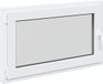 vidaXL Kelderraam RISOR 100 x 60 cm Wit Dubbel Glas PVC Links Binnendraaiend