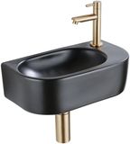QeramiQ Fuente Fonteinset - 40x21.5x12cm - zwart mat