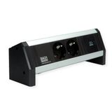 Bachmann Desk 2x Geaard Stopcontact USB C, USB Oplader 30W GST18