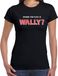 Bellatio Decorations Where the fuck is Wally T-shirt Zwart Dames XL