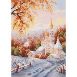 Magic Needle 110-061 ZW sneeuwkloster kruissteekset met telpatroon Zweigart Edition, katoen, meerkleurig, 15x20cm