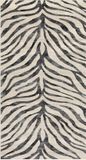 SURYA Cybele vloerkleed zebra boho donkergrijs beige