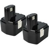 vhbw 2x Batterie Remplacement Pour Hitachi 319104, 319933, 315129, 315130, 315128, Eb 1412s, Eb 1414, 324367 Pour Outil Électrique (2100 mAh, NiMH, 14,4 V)