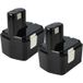 vhbw 2x Batterie Remplacement Pour Hitachi 319104, 319933, 315129, 315130, 315128, Eb 1412s, Eb 1414, 324367 Pour Outil Électrique (2100 mAh, NiMH, 14,4 V)