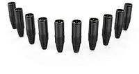 Audibax Silver Black XLR stekkers 10 Pack zwart