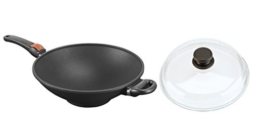 SKK 27614 Titanium inductie, gietijzeren wokpan, diameter 32 cm, anti-aanbaklaag, geschikt voor inductie, keramisch versterkt, met afneembare handgrepen, ovenvast, Made in Germany