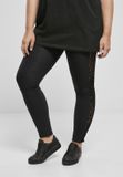 Urban Classics Flock Lace Stripe Legging - Zwart - XS