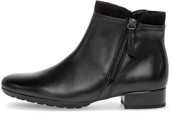 Gabor Dames Enkellaarzen - zwart - Maat 42 - Leer - Vrouwen