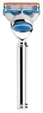 MÜHLE - Travel 5 Blade Razor Compatible with Gillette Blades Chrome Metal Handle