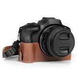 MegaGear Ever Ready beschermhoes van echt leer voor halve camera, compatibel met Canon EOS R100