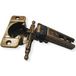 Gedotec Charnière invisible pour portes à recouvrement avec rouleau visible, jeu de 6 mm, antique poli